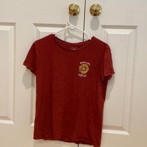 Red graphic Rip Curl tee